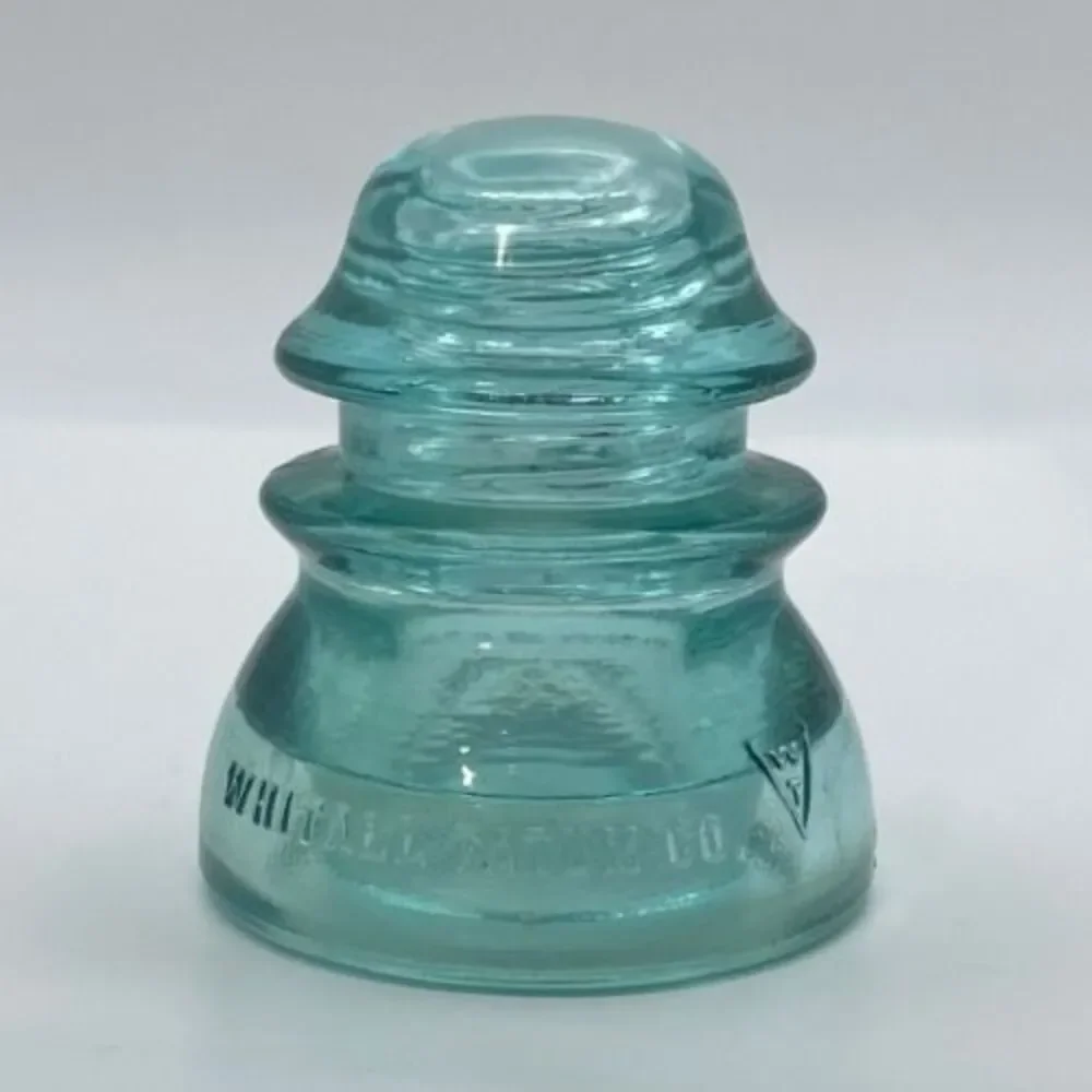 Whitall Tatum Co No. 1 Aqua Glass Telegraph Telephone Insulator #13 CD 113 USA